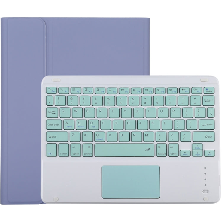 TG-102BC abnehmbares Bluetooth-Tastatur + Mikrofaser-Leder-Tablet-Hülle für iPad 10,2 Zoll / iPad Air (2019), mit Touchpad & Stifthalter, grüne Tastatur