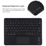 TG109BC Abnehmbare Bluetooth Schwarze Tastatur + Mikrofaser Leder Tablet-Hülle für iPad Air 2020, mit Touchpad & Stifthalter & Halter, TG109BC