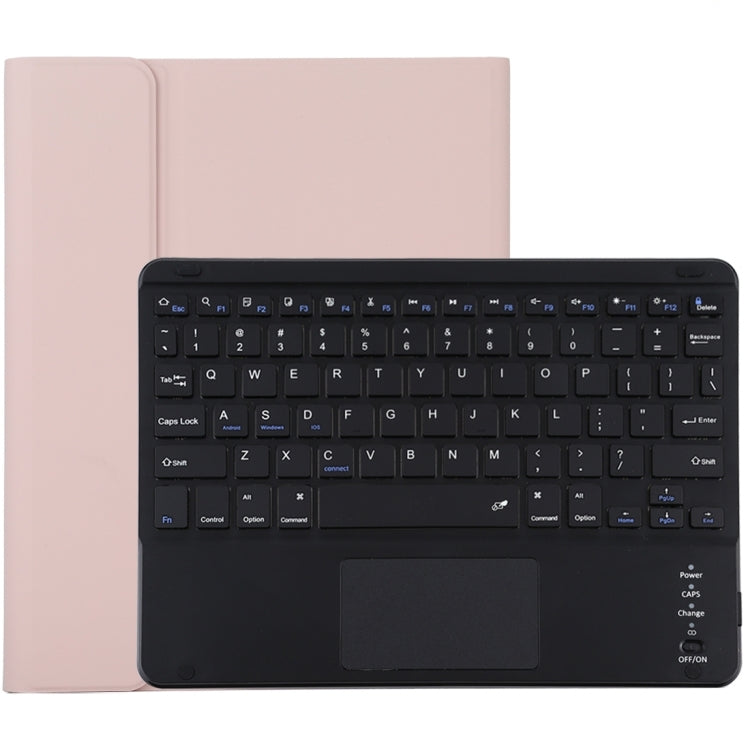 TG109BC Abnehmbare Bluetooth Schwarze Tastatur + Mikrofaser Leder Tablet-Hülle für iPad Air 2020, mit Touchpad & Stifthalter & Halter, TG109BC