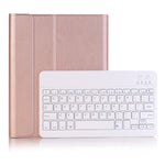 A102B Für iPad 10,2 Zoll 2019 Ultradünne abnehmbare Bluetooth Tastatur Leder Tablet-Hülle mit Ständer & Stifthalterfunktion, A102B Schwarz, A102B Gold, A102B Blau, A102B Roségold