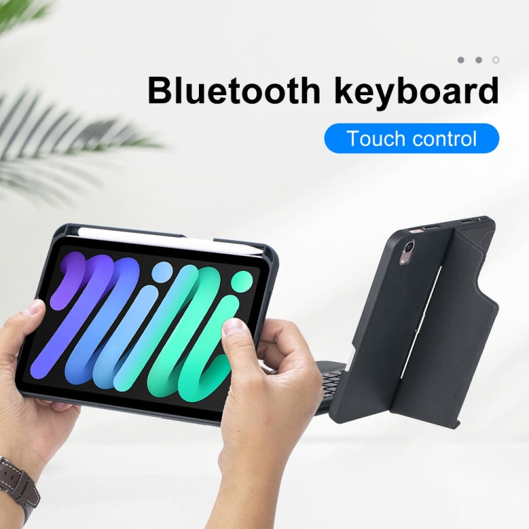 T06-AS Für iPad mini6 / mini 7 Touch-Hintergrundbeleuchtung Split-Typ Bluetooth Tastatur Lederhülle, T06-AS
