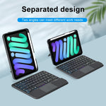 T06-AS Für iPad mini6 / mini 7 Touch-Hintergrundbeleuchtung Split-Typ Bluetooth Tastatur Lederhülle, T06-AS