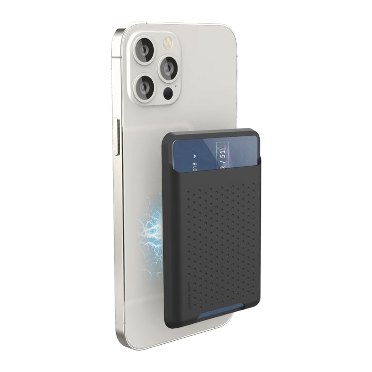 Für iPhone 13 Serie / iPhone 12 Serie Silikon Brieftaschenetui Kartenetui Anti-Entmagnetisierungs Kartenhalter Magsafing Magnetaufkleber