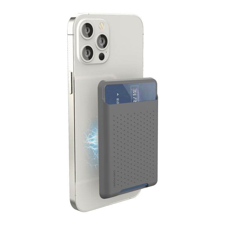 Für iPhone 13 Serie / iPhone 12 Serie Silikon Brieftaschenetui Kartenetui Anti-Entmagnetisierungs Kartenhalter Magsafing Magnetaufkleber