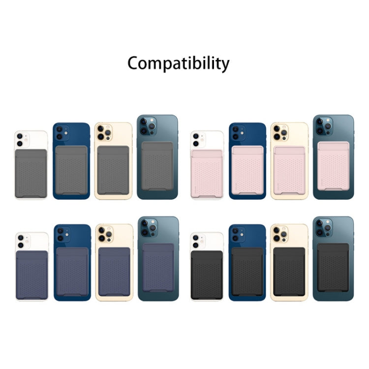 Für iPhone 13 Serie / iPhone 12 Serie Silikon Brieftaschenetui Kartenetui Anti-Entmagnetisierungs Kartenhalter Magsafing Magnetaufkleber