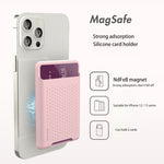 Für iPhone 13 Serie / iPhone 12 Serie Silikon Brieftaschenetui Kartenetui Anti-Entmagnetisierungs Kartenhalter Magsafing Magnetaufkleber