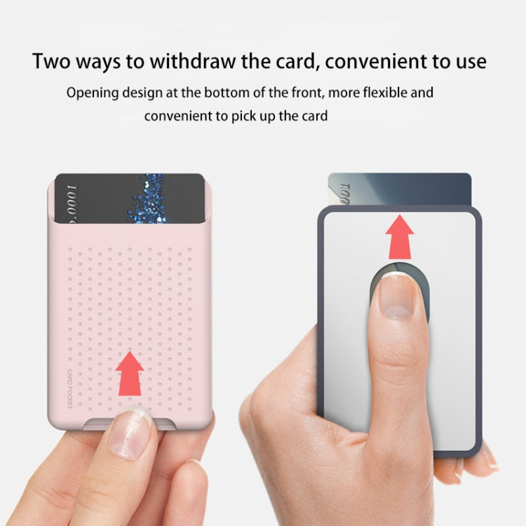 Für iPhone 13 Serie / iPhone 12 Serie Silikon Brieftaschenetui Kartenetui Anti-Entmagnetisierungs Kartenhalter Magsafing Magnetaufkleber
