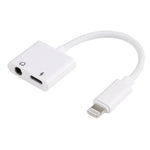 GL011 2 in 1 8 Pin Buchse + 3,5mm Buchse zu 8 Pin Stecker Audio-Ladeadapter