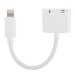 GL011 2 in 1 8 Pin Buchse + 3,5mm Buchse zu 8 Pin Stecker Audio-Ladeadapter
