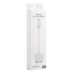GL011 2 in 1 8 Pin Buchse + 3,5mm Buchse zu 8 Pin Stecker Audio-Ladeadapter