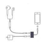 GL011 2 in 1 8 Pin Buchse + 3,5mm Buchse zu 8 Pin Stecker Audio-Ladeadapter