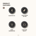 ROCK Space O2 HiFi Bluetooth 5.0 Kabelloses Headset mit Mikrofon, unterstützt TF-Karte, Space O2