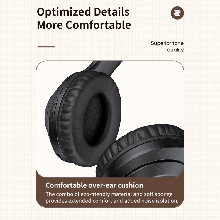 ROCK Space O2 HiFi Bluetooth 5.0 Kabelloses Headset mit Mikrofon, unterstützt TF-Karte, Space O2