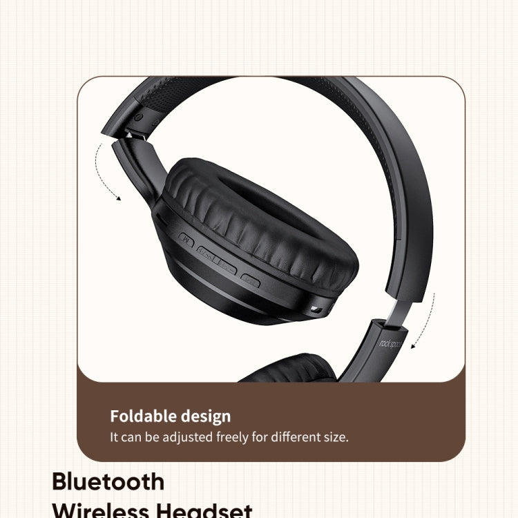 ROCK Space O2 HiFi Bluetooth 5.0 Kabelloses Headset mit Mikrofon, unterstützt TF-Karte, Space O2