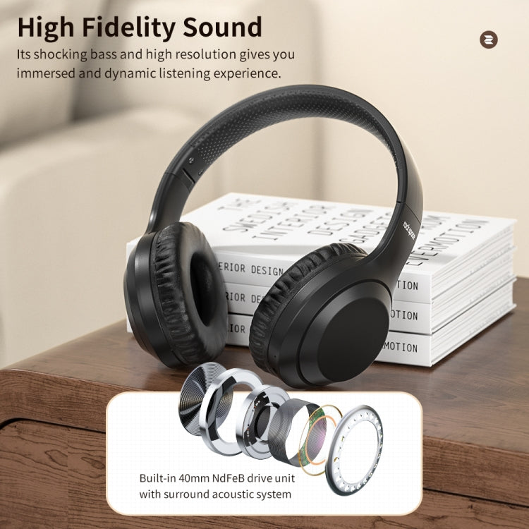 ROCK Space O2 HiFi Bluetooth 5.0 Kabelloses Headset mit Mikrofon, unterstützt TF-Karte, Space O2