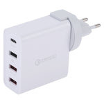 A3P 3A Max Output USB-C / Typ-C + QC3.0 + Dual USB 4 Port Wandladegerät, EU-Stecker, EU-Stecker