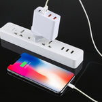 A3P 3A Max Output USB-C / Typ-C + QC3.0 + Dual USB 4 Port Wandladegerät, EU-Stecker, EU-Stecker