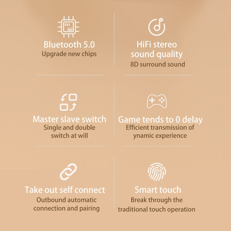 278 TWS Externe Geräuschunterdrückung Touch Bluetooth-Ohrhörer mit Ladebox, unterstützt LED-Stromanzeige & Atemlicht & Anruf & Sprachassistent, 278 Schwarz, 278 Weiß