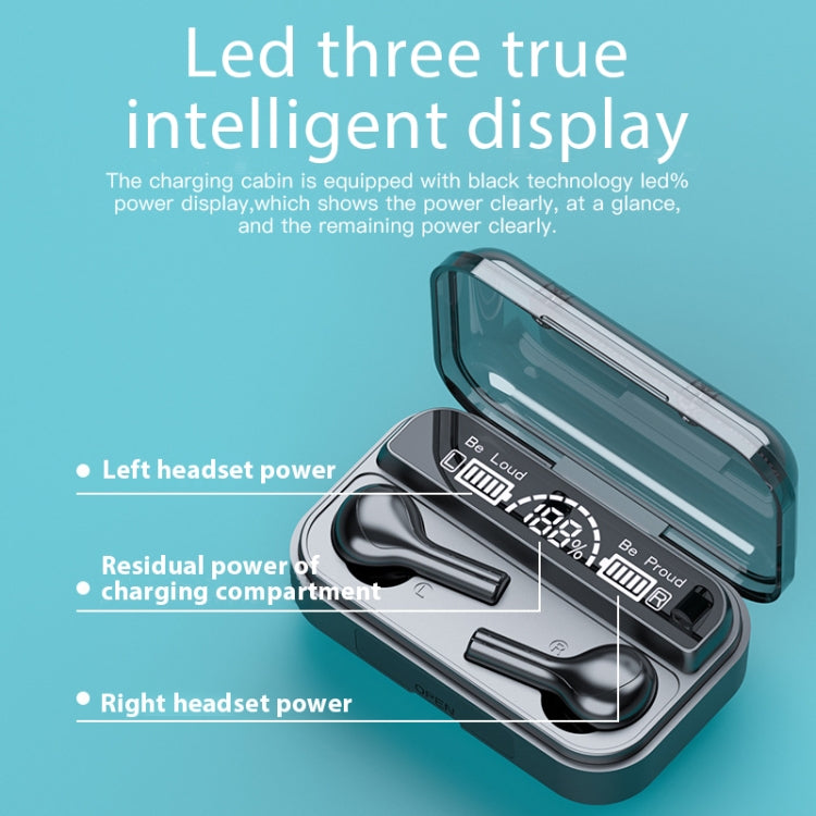 278 TWS Externe Geräuschunterdrückung Touch Bluetooth-Ohrhörer mit Ladebox, unterstützt LED-Stromanzeige & Atemlicht & Anruf & Sprachassistent, 278 Schwarz, 278 Weiß