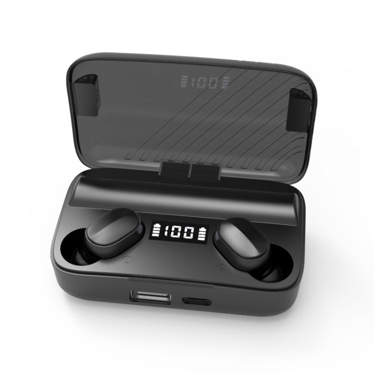 A9 TWS CVC8.0 und DSP Duale Geräuschunterdrückung Bluetooth-Ohrhörer mit magnetischer Ladebox & LED-Digitalanzeige, unterstützt Touch & HD-Anruf & Siri & Powerbank, A9