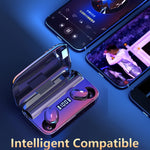 A9 TWS CVC8.0 und DSP Duale Geräuschunterdrückung Bluetooth-Ohrhörer mit magnetischer Ladebox & LED-Digitalanzeige, unterstützt Touch & HD-Anruf & Siri & Powerbank, A9