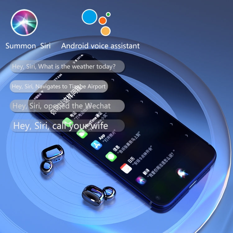 A9 TWS CVC8.0 und DSP Duale Geräuschunterdrückung Bluetooth-Ohrhörer mit magnetischer Ladebox & LED-Digitalanzeige, unterstützt Touch & HD-Anruf & Siri & Powerbank, A9