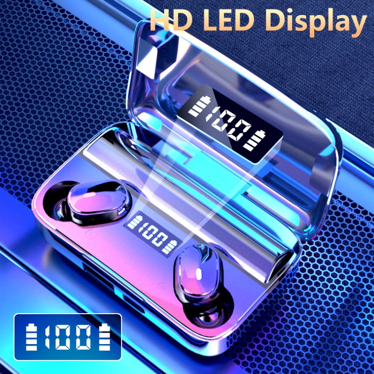 A9 TWS CVC8.0 und DSP Duale Geräuschunterdrückung Bluetooth-Ohrhörer mit magnetischer Ladebox & LED-Digitalanzeige, unterstützt Touch & HD-Anruf & Siri & Powerbank, A9