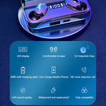 A9 TWS CVC8.0 und DSP Duale Geräuschunterdrückung Bluetooth-Ohrhörer mit magnetischer Ladebox & LED-Digitalanzeige, unterstützt Touch & HD-Anruf & Siri & Powerbank, A9