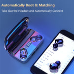 A9 TWS CVC8.0 und DSP Duale Geräuschunterdrückung Bluetooth-Ohrhörer mit magnetischer Ladebox & LED-Digitalanzeige, unterstützt Touch & HD-Anruf & Siri & Powerbank, A9