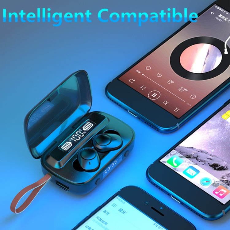A13 TWS CVC8.0 und DSP Duale Geräuschunterdrückung Touch Bluetooth-Ohrhörer mit Ladebox, unterstützt LED-Digitalanzeige & Uhr & Taschenlampe & HD-Anruf & Siri & Powerbank, A13