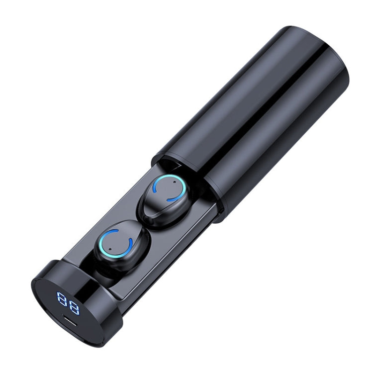 F9-6 TWS CVC8.0 Geräuschunterdrückung Touch Bluetooth-Ohrhörer mit herausziehbarer zylindrischer Ladebox, unterstützt LED-Stromanzeige & Anruf & Siri, F9-6