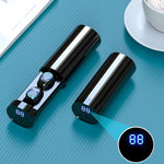 F9-6 TWS CVC8.0 Geräuschunterdrückung Touch Bluetooth-Ohrhörer mit herausziehbarer zylindrischer Ladebox, unterstützt LED-Stromanzeige & Anruf & Siri, F9-6
