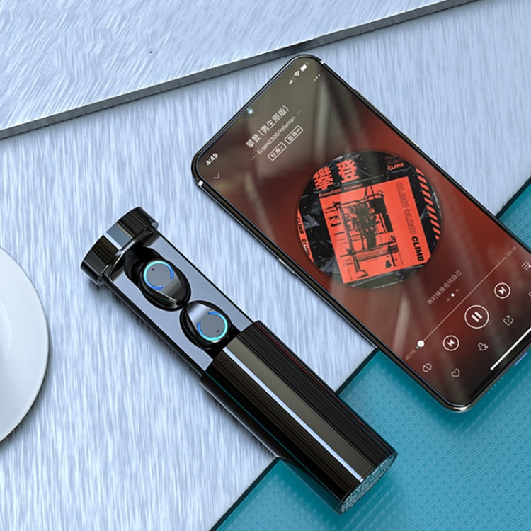 F9-6 TWS CVC8.0 Geräuschunterdrückung Touch Bluetooth-Ohrhörer mit herausziehbarer zylindrischer Ladebox, unterstützt LED-Stromanzeige & Anruf & Siri, F9-6