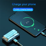 F9-9 TWS CVC8.0 Bluetooth-Kopfhörer mit Geräuschunterdrückung und Ladebox, unterstützt Touch-Beleuchtungseffekt & Drei-Bildschirm-LED-Leistungsanzeige & Powerbank & Handyhalter & HD-Anruf & Sprachassistent, F9-9 Schwarz