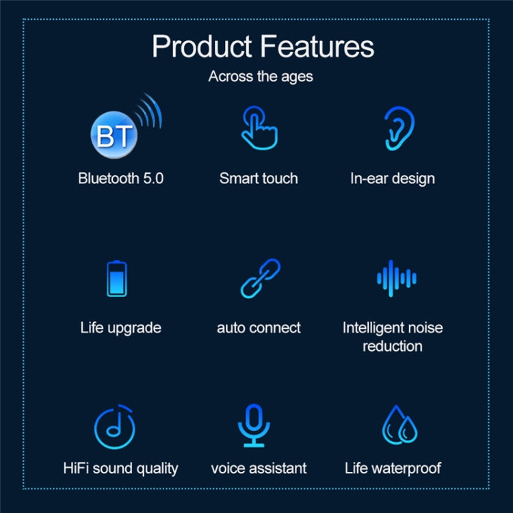 F9-9 TWS CVC8.0 Bluetooth-Kopfhörer mit Geräuschunterdrückung und Ladebox, unterstützt Touch-Beleuchtungseffekt & Drei-Bildschirm-LED-Leistungsanzeige & Powerbank & Handyhalter & HD-Anruf & Sprachassistent, F9-9 Schwarz