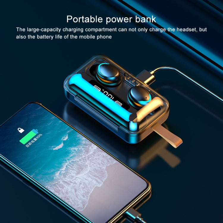 F9-5C Jerry Solution Touch Bluetooth-Ohrhörer mit magnetischer Ladebox, unterstützt dreifache LED-Stromanzeige & Powerbank & Anruf & Siri & Handschlaufe, F9-5C Jerry