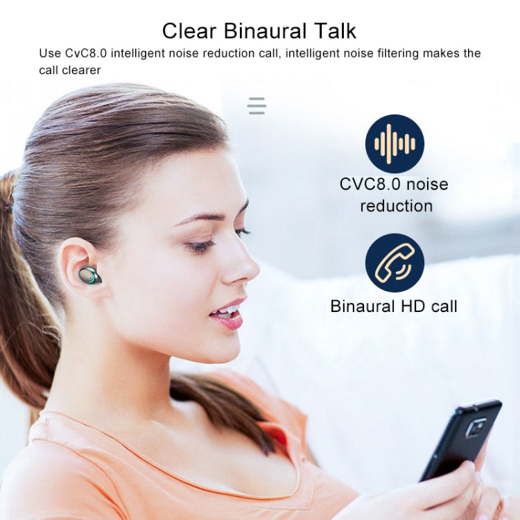 F9-5C Vier-Balken-Atemlicht + Digitalanzeige Geräuschreduzierende Bluetooth-Ohrhörer mit Handschlaufe, F9-5C Vier-Balken-Licht mit Schlaufe Schwarz, F9-5C Vier-Balken-Licht mit Schlaufe Weiß