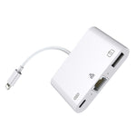 8-Pin zu RJ45 1000Mbps Netzwerkadapter + Ladeanschluss + Kamera USB-Lese Multifunktionskonverter, 1000Mbps