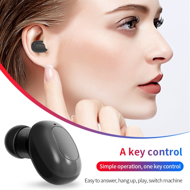 A10 TWS Space Capsule Form Drahtloser Bluetooth-Kopfhörer mit magnetischer Ladebox und Trageschlaufe, unterstützt HD-Anrufe und automatisches Pairing Bluetooth, Schwarz, Schwarz-Weiß, Weiß, Weiß + Schwarz