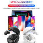 A10 TWS Space Capsule Form Drahtloser Bluetooth-Kopfhörer mit magnetischer Ladebox und Trageschlaufe, unterstützt HD-Anrufe und automatisches Pairing Bluetooth, Schwarz, Schwarz-Weiß, Weiß, Weiß + Schwarz