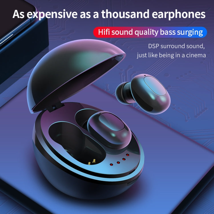 A10 TWS Space Capsule Form Drahtloser Bluetooth-Kopfhörer mit magnetischer Ladebox und Trageschlaufe, unterstützt HD-Anrufe und automatisches Pairing Bluetooth, Schwarz, Schwarz-Weiß, Weiß, Weiß + Schwarz