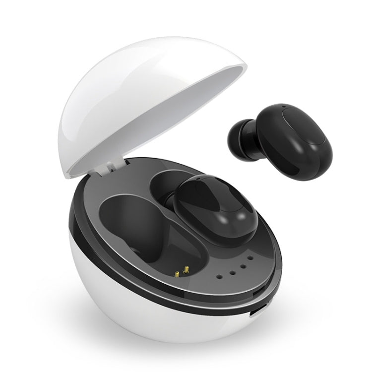 A10 TWS Space Capsule Form Drahtloser Bluetooth-Kopfhörer mit magnetischer Ladebox und Trageschlaufe, unterstützt HD-Anrufe und automatisches Pairing Bluetooth, Schwarz, Schwarz-Weiß, Weiß, Weiß + Schwarz