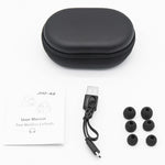 JHO-A9 TWS Kabelloser hängender Ohrhörer Bluetooth-Ohrhörer mit Lade- + Aufbewahrungstasche mit Reißverschluss, Sprachsteuerung unterstützt, JHO-A9