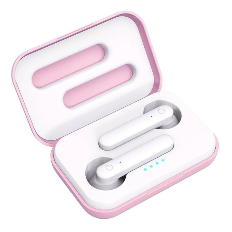 X26 TWS Bluetooth 5.0 kabelloser Bluetooth-Kopfhörer mit Touch-Funktion und magnetischer Ladebox, unterstützt Sprachassistent und Anrufe, Pink, Blau, Weiß