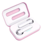 X26 TWS Bluetooth 5.0 kabelloser Bluetooth-Kopfhörer mit Touch-Funktion und magnetischer Ladebox, unterstützt Sprachassistent und Anrufe, Pink, Blau, Weiß