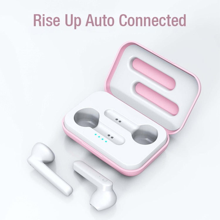 X26 TWS Bluetooth 5.0 kabelloser Bluetooth-Kopfhörer mit Touch-Funktion und magnetischer Ladebox, unterstützt Sprachassistent und Anrufe, Pink, Blau, Weiß