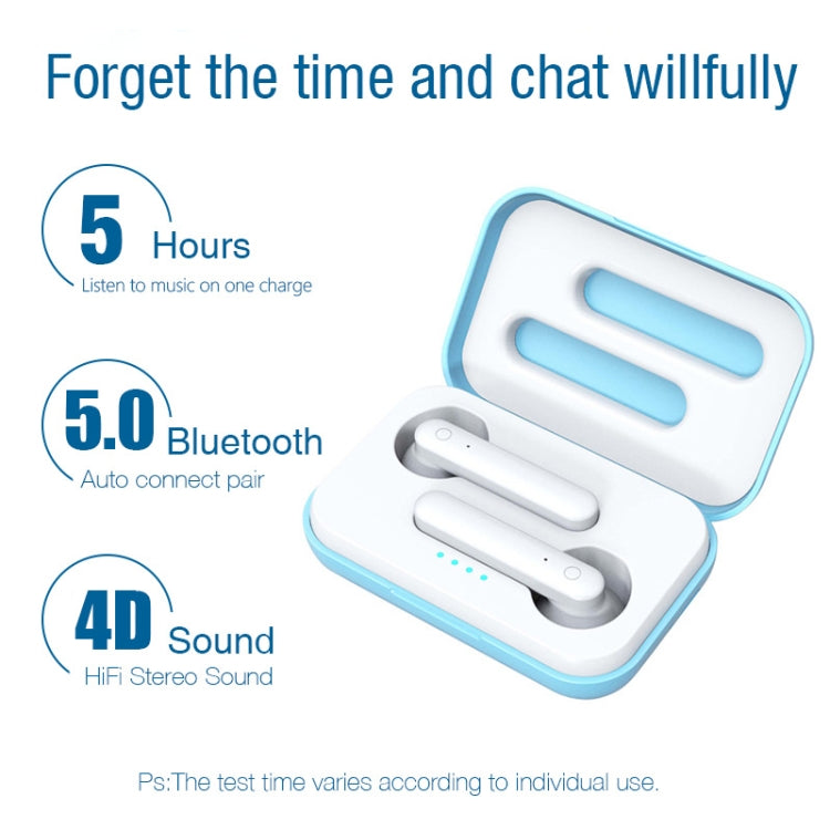 X26 TWS Bluetooth 5.0 kabelloser Bluetooth-Kopfhörer mit Touch-Funktion und magnetischer Ladebox, unterstützt Sprachassistent und Anrufe, Pink, Blau, Weiß