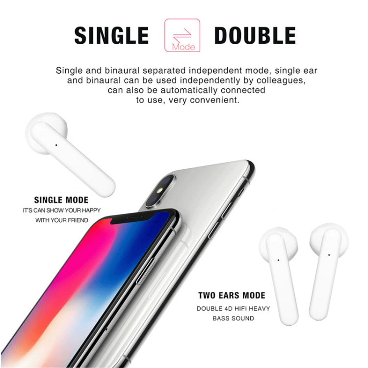 X26 TWS Bluetooth 5.0 kabelloser Bluetooth-Kopfhörer mit Touch-Funktion und magnetischer Ladebox, unterstützt Sprachassistent und Anrufe, Pink, Blau, Weiß