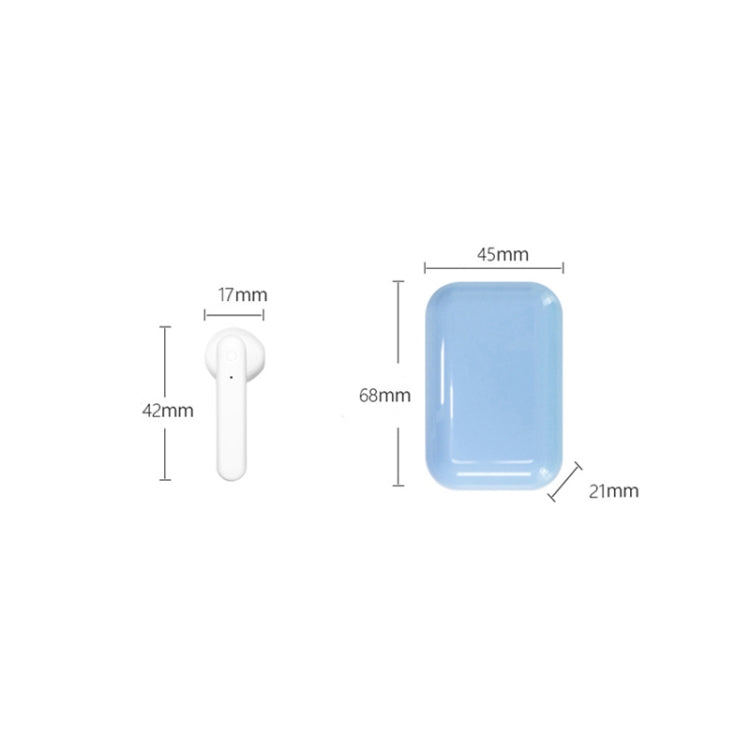 X26 TWS Bluetooth 5.0 kabelloser Bluetooth-Kopfhörer mit Touch-Funktion und magnetischer Ladebox, unterstützt Sprachassistent und Anrufe, Pink, Blau, Weiß