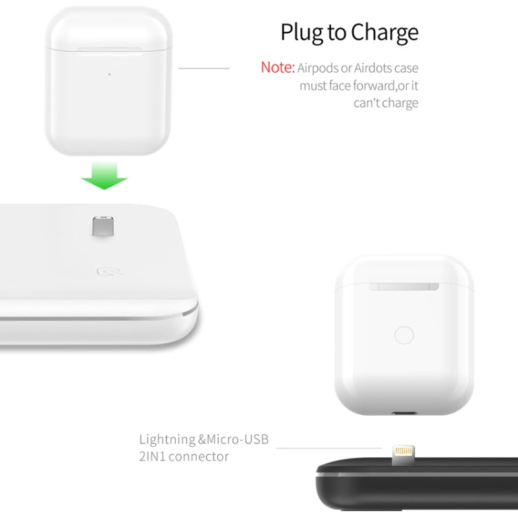 Z5 QI vertikales magnetisches kabelloses Ladegerät für Mobiltelefone, Apple Watches und AirPods / Xiaomi Redmi AirDots, mit Touch-Ringlicht, Z5